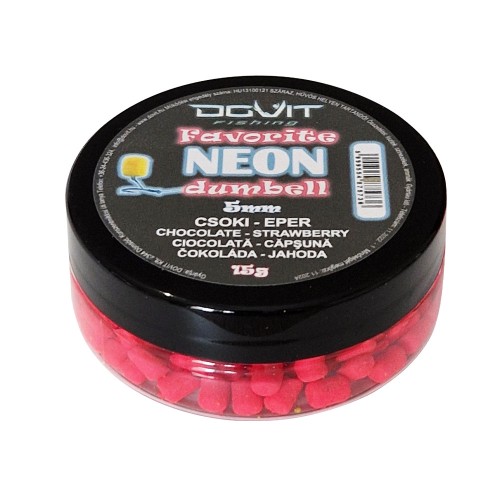 Dovit neon dumbel vafters za ribolov - crvena jagoda & čokolada - 5mm, 8mm, 12mm