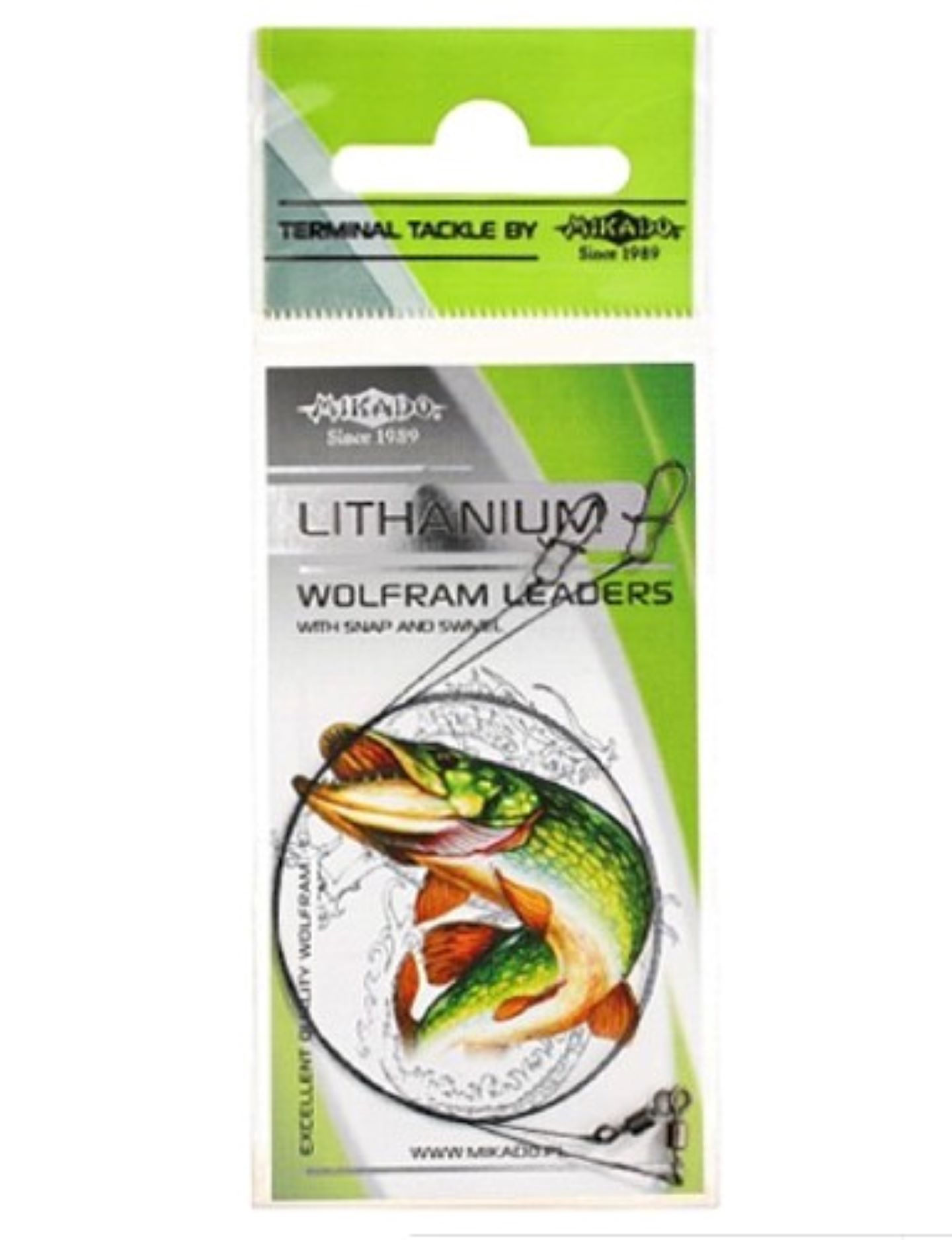 Mikado Total Fishing Wolfram sajlica sa virblom i kopčom, Lithanium, 15cm/10kg -  (ZG02-04)